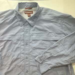 Simms Men's XXL Blue Ebbtide Long Sleeve Vented Fishing Shirt COR3